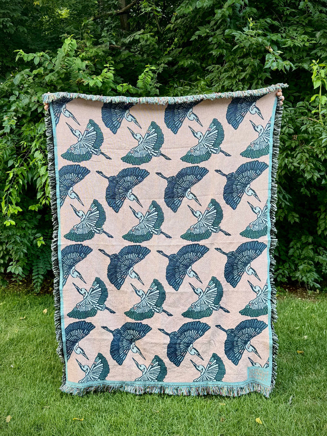 Herons in Flight Blanket