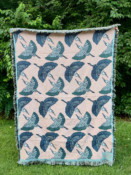 Herons in Flight Blanket
